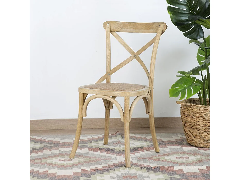 Chaise bois orme naturel 46x87