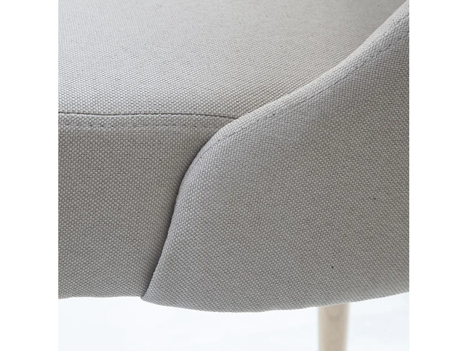 Sedia in tessuto legno / sciuma pu / tessile Beige 59x96