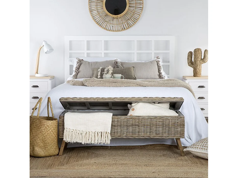 Panca vimini Grigio 40x43