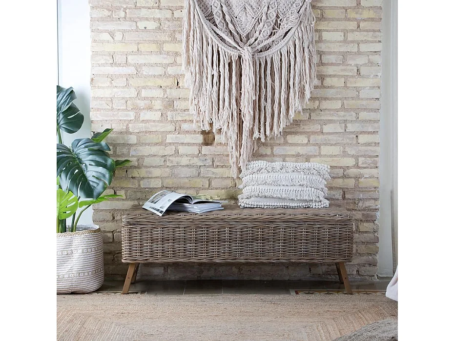 Panca vimini Grigio 40x43