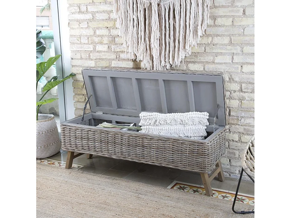 Panca vimini Grigio 40x43