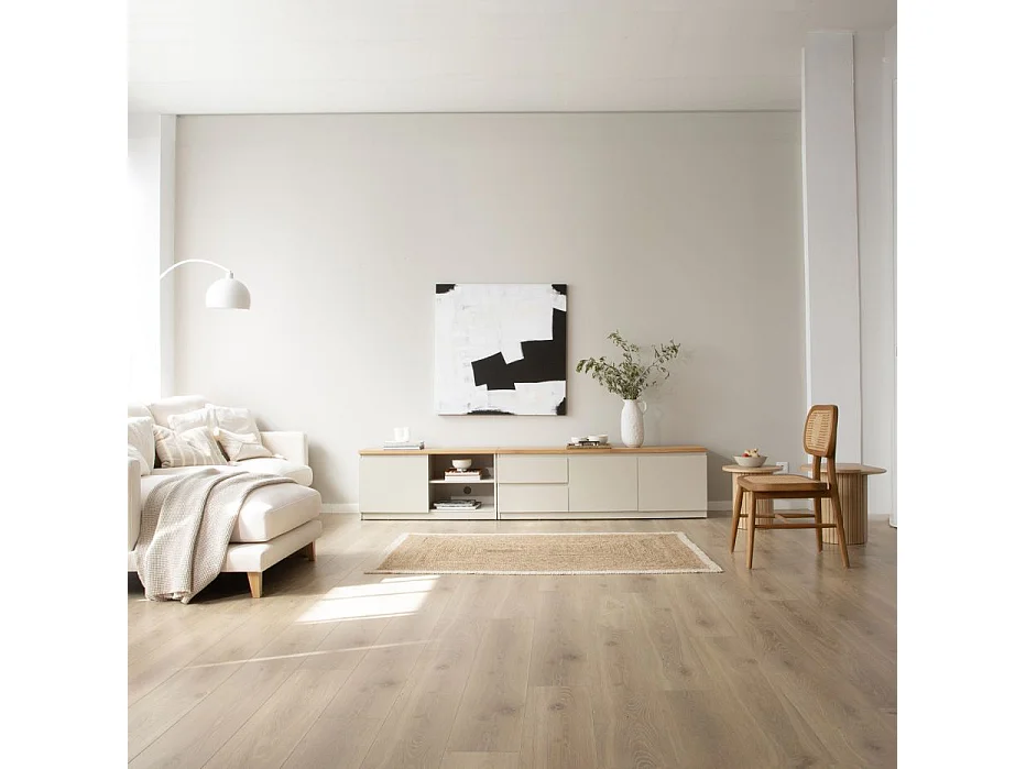 Mobile tv tavola in legno di quercia e tavola in mdf Quercia/Beige 40x50