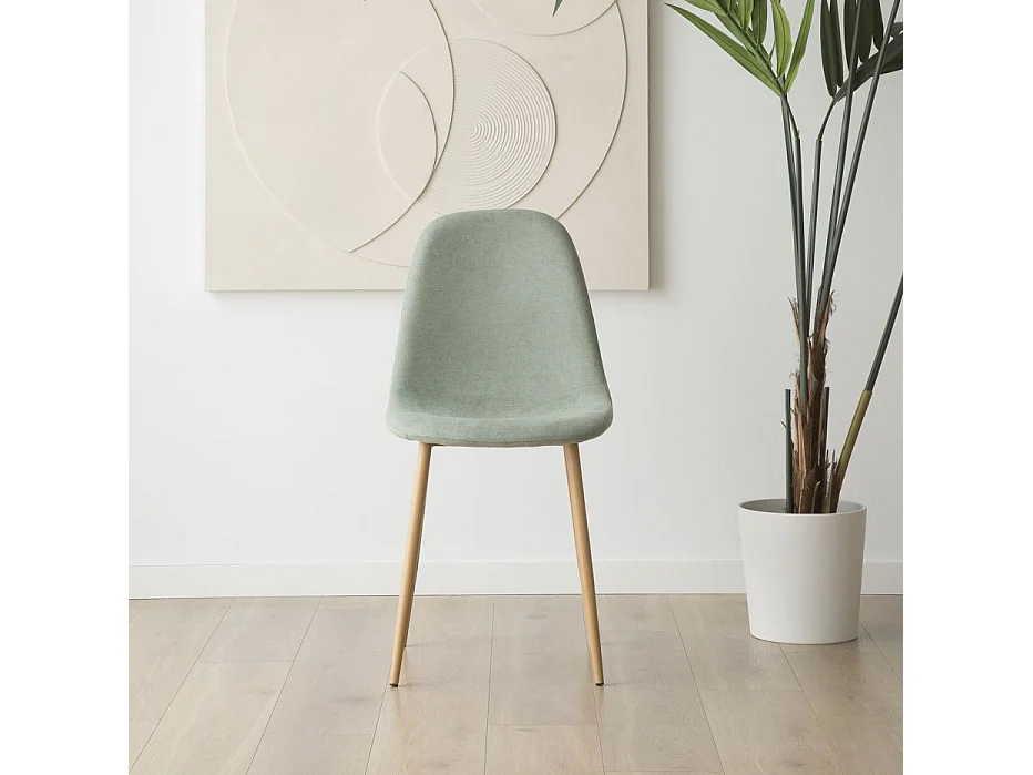 Sedia in tessuto tessuto e legno Azzurro Acquamarina 51x88