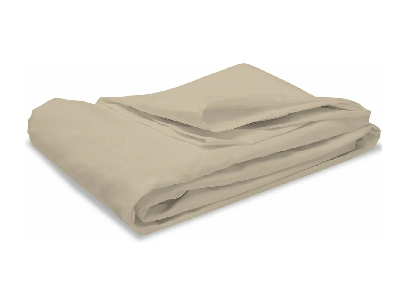 Drap housse uni 100% Percale de coton - Lin - 180x200cm