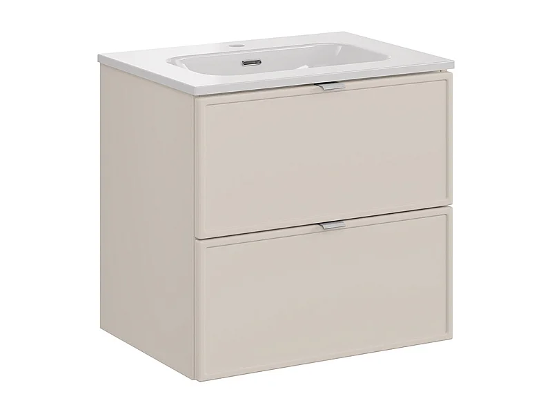 Meuble simple vasque encastrée 60cm Alba Cachemire