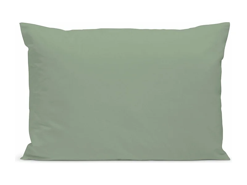 Taie d'oreiller 100% Percale de coton - Sauge - 50x75cm