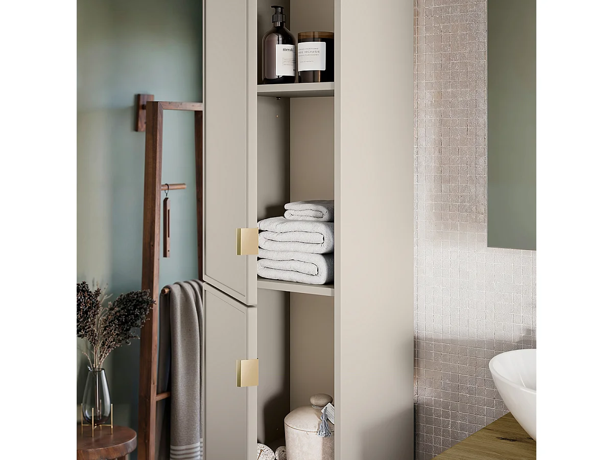 Colonne murale 2 portes Alba Cachemire