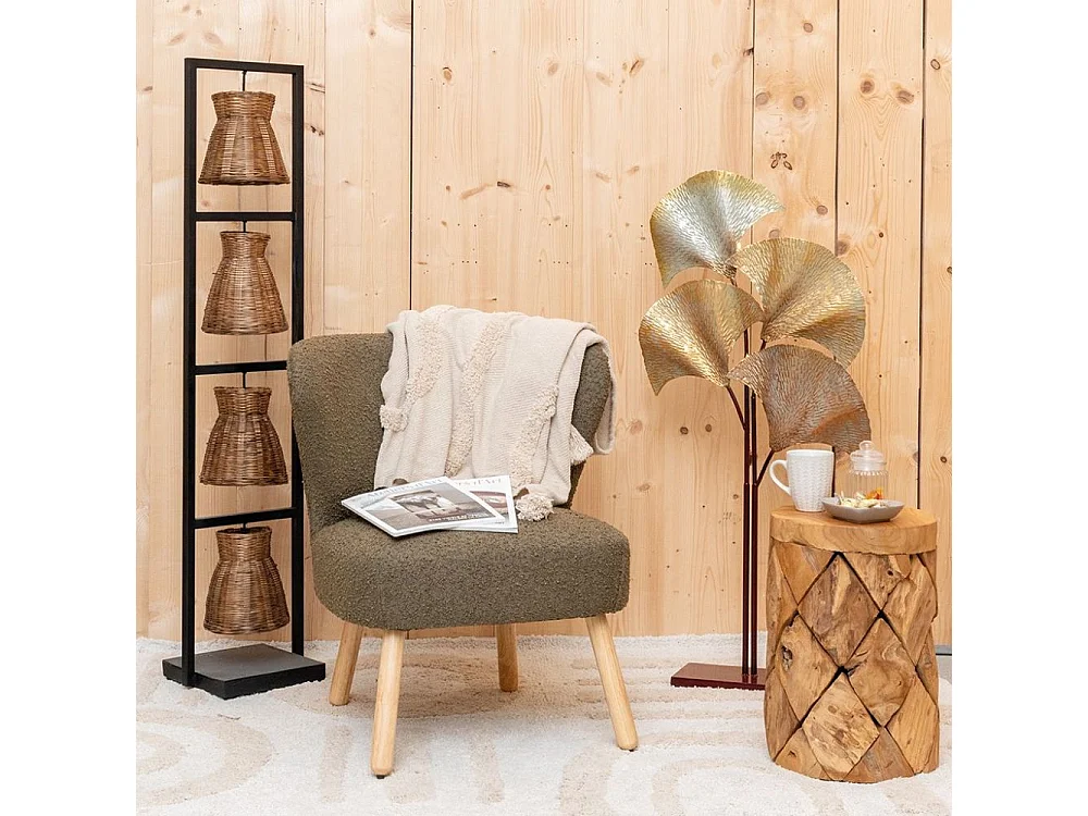 Fauteuil en bouclette coloré