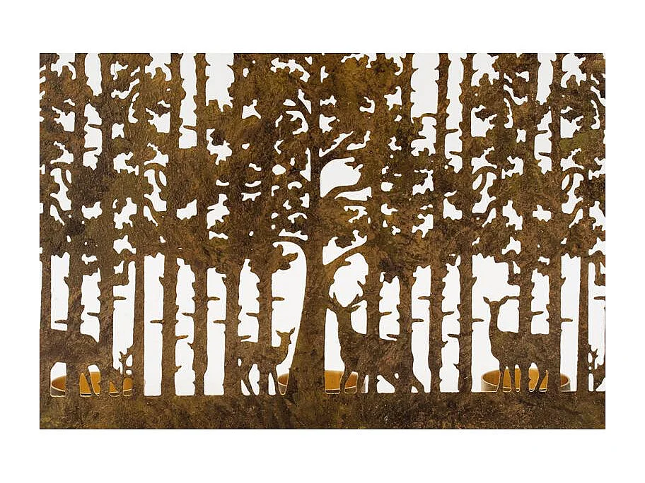 Photophores en métal Cerf rectangulaires