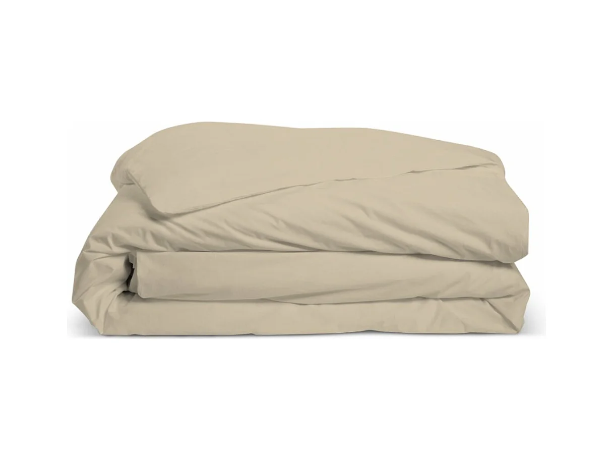 Housse de couette unie 100% Percale de coton - Lin - 140x200cm