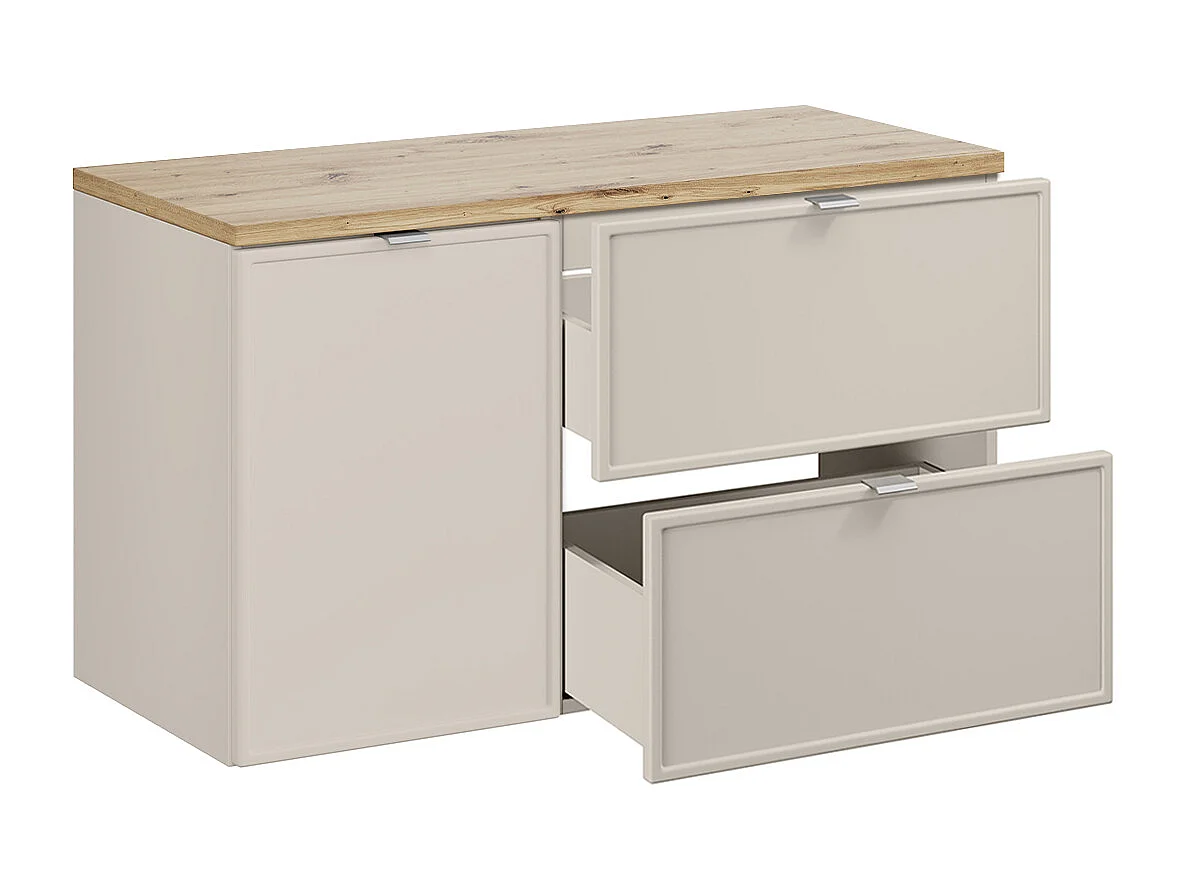 Mueble bajo lavabo 100cm cesto de ropa Alba Cachemira