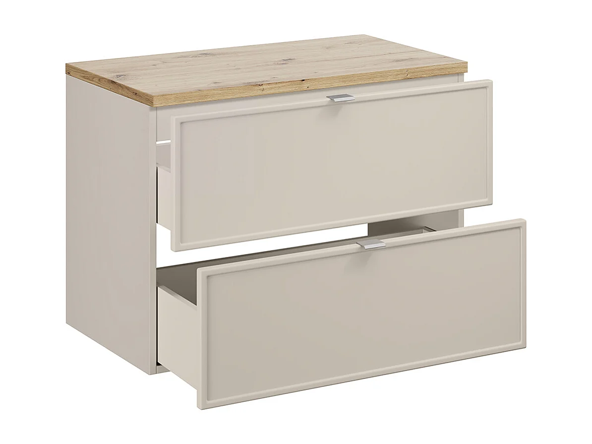 Meuble sous-vasque 80cm plan de toilette Alba Cachemire