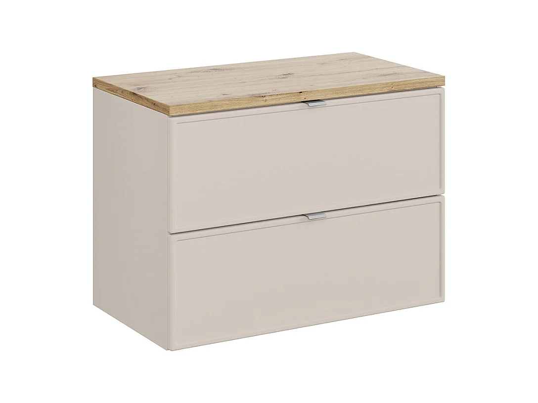 Meuble sous-vasque 80cm plan de toilette Alba Cachemire