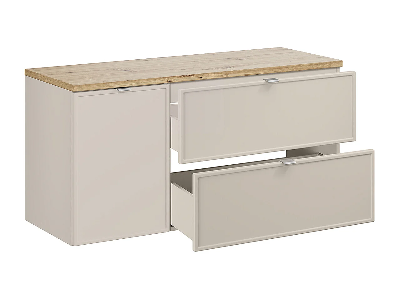 Mueble bajo lavabo 120cm cesto de ropa Alba Cachemira