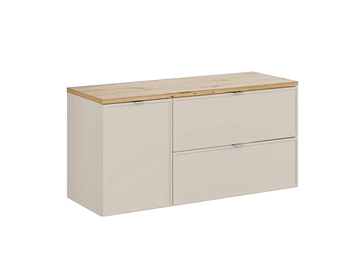 Mobile sottolavabo Alba Cachemire 120cm con cestello portabiancheria