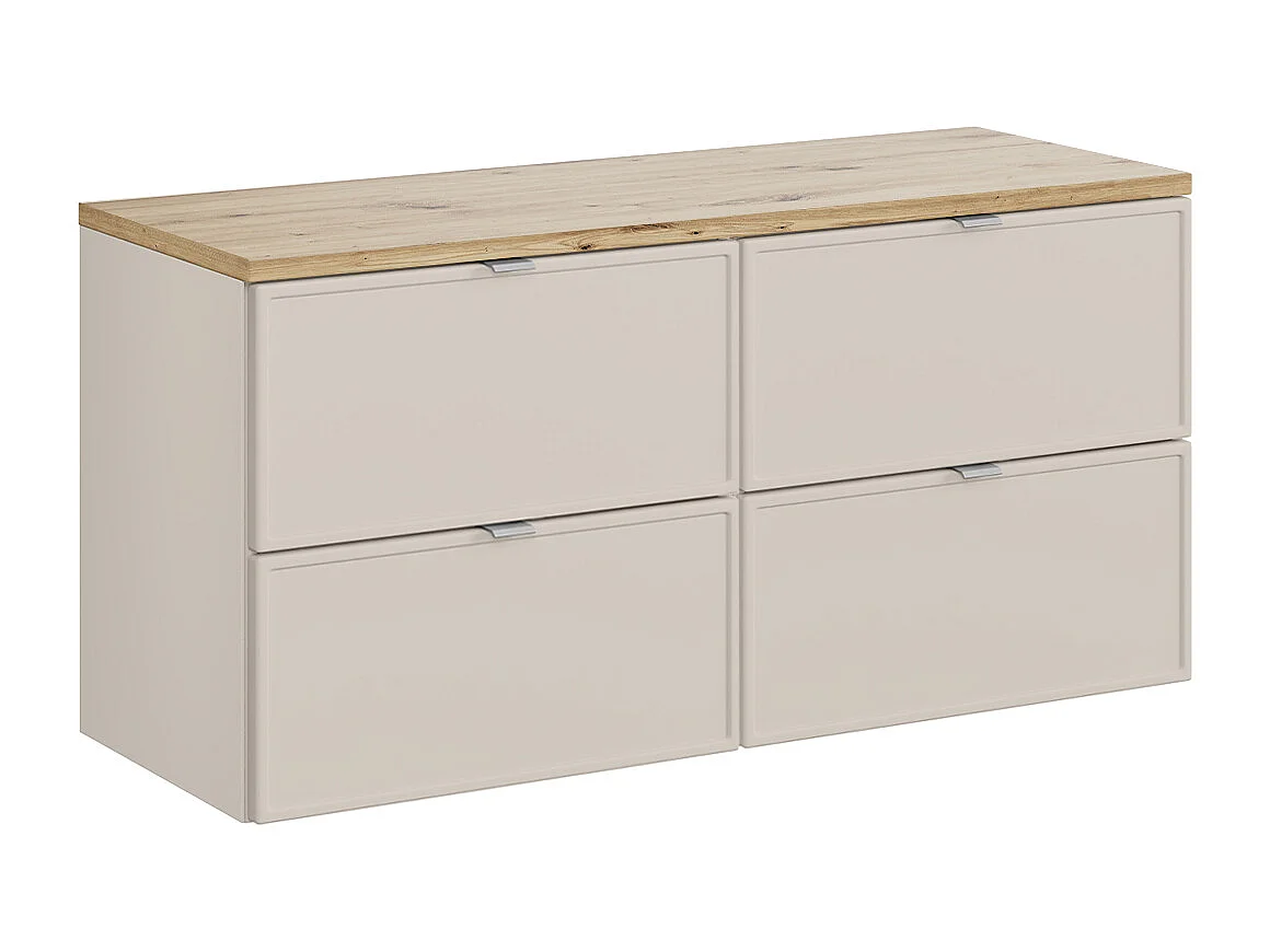 Meuble sous-vasque 120cm plan de toilette Alba Cachemire