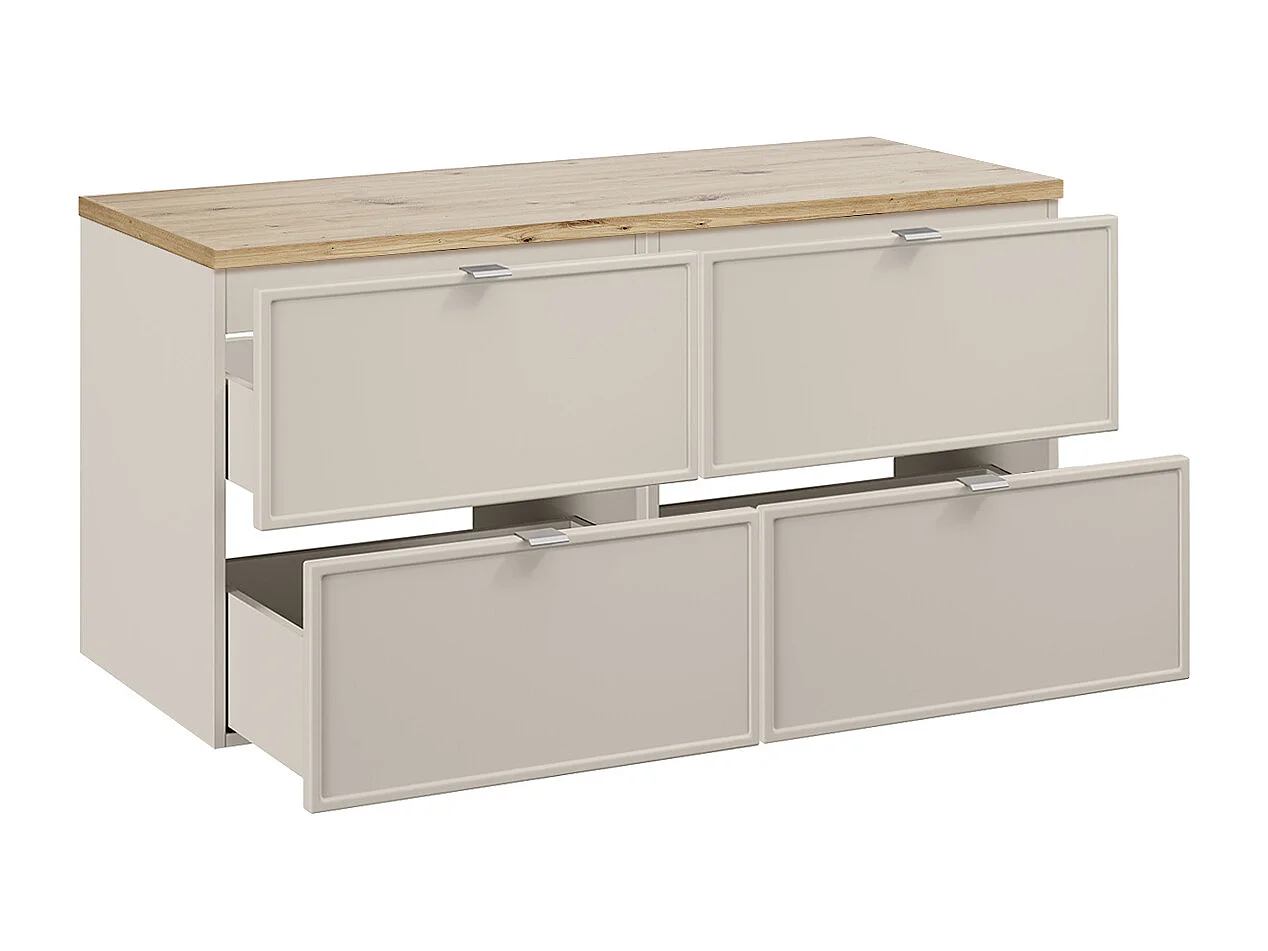 Meuble sous-vasque 120cm plan de toilette Alba Cachemire