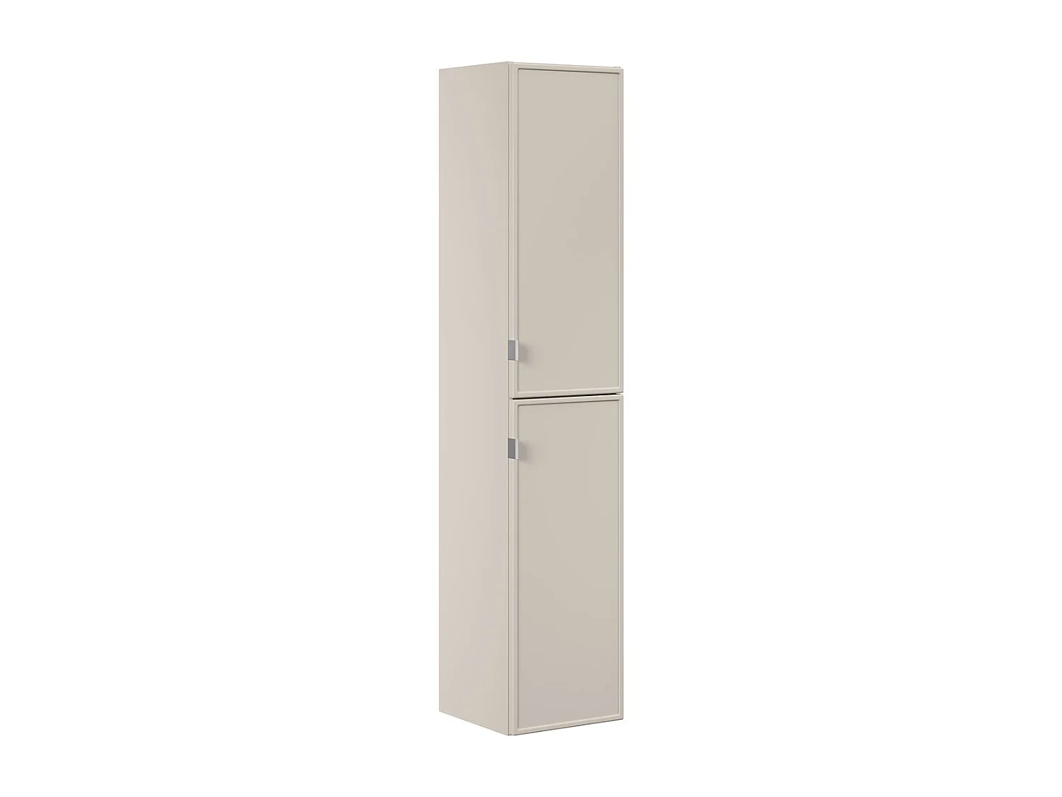 Ensemble meuble double vasque 140cm 3 niches et 2 colonnes Alba Cachemire