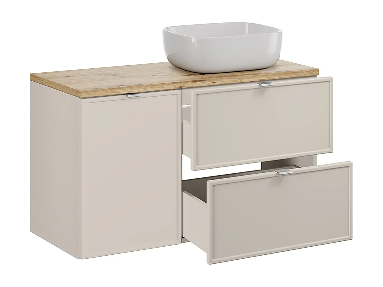 Conjunto de móveis de casa de banho com lavatório Alba caxemira 100cm