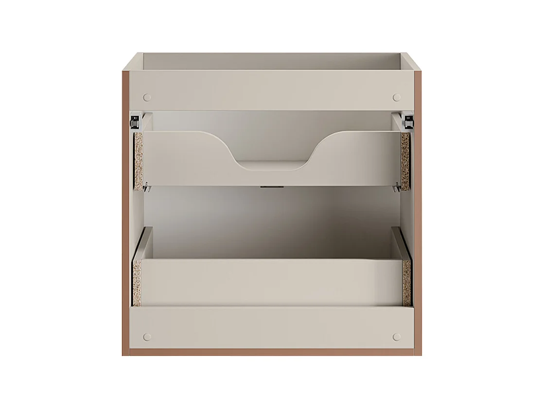 Alba Cachemire 140cm dubbele wastafel met 3 nissen en sokkel