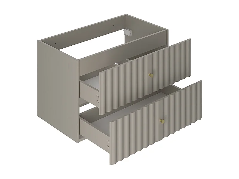 Set di mobili da bagno con lavabo Izae cachemire 80cm