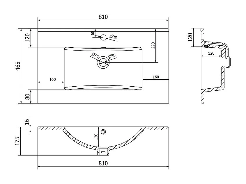 Ellie Cachemire enkel wastafelmeubel met 80cm inzetwastafel en sokkel