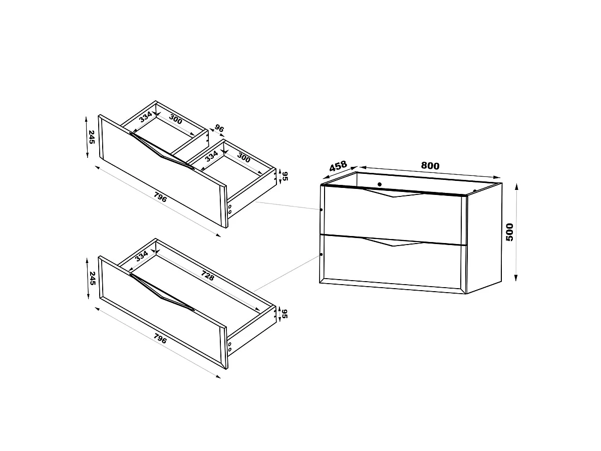 Ensemble meuble simple vasque encastrée 80cm et colonne Ellie Cachemire