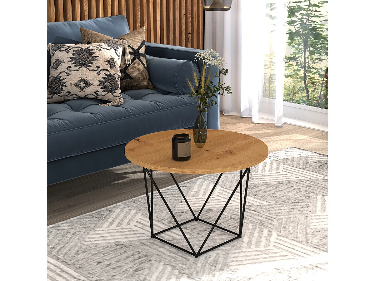 Tavolino da caffè Liam marrone e nero 37cm