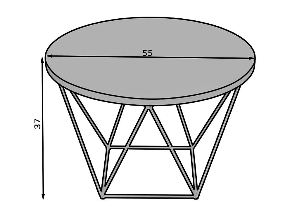 Tavolino da caffè Liam marrone e nero 37cm