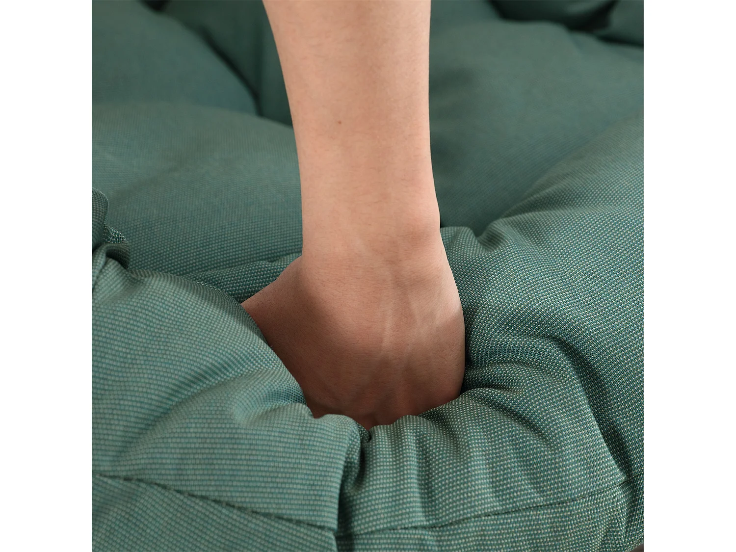 Schommelstoel met gewatteerd kussen,rotan stoel met stalen frame,lounge stoel,voor woonkamer,slaapkamer,kantoor,tuin,111cmx94,5cmx80cm,Groen