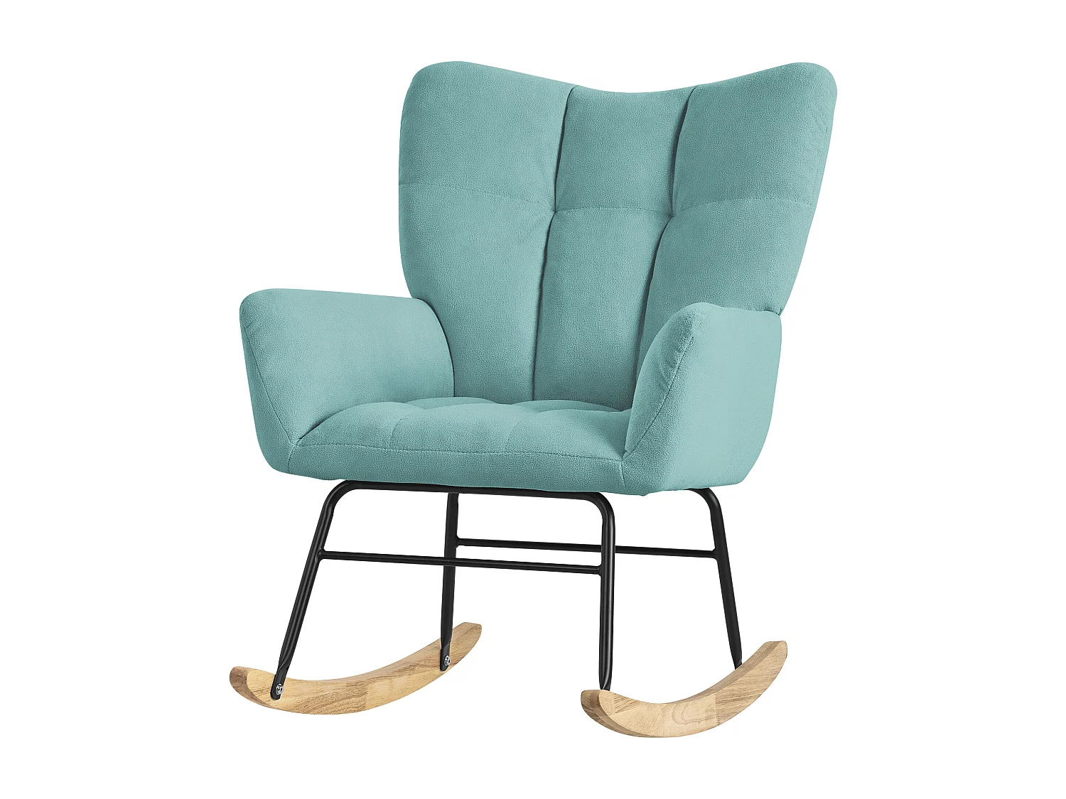 ML-Design Sedia a dondolo salvia, con rivestimento in spugna, struttura in acciaio, reclinabile