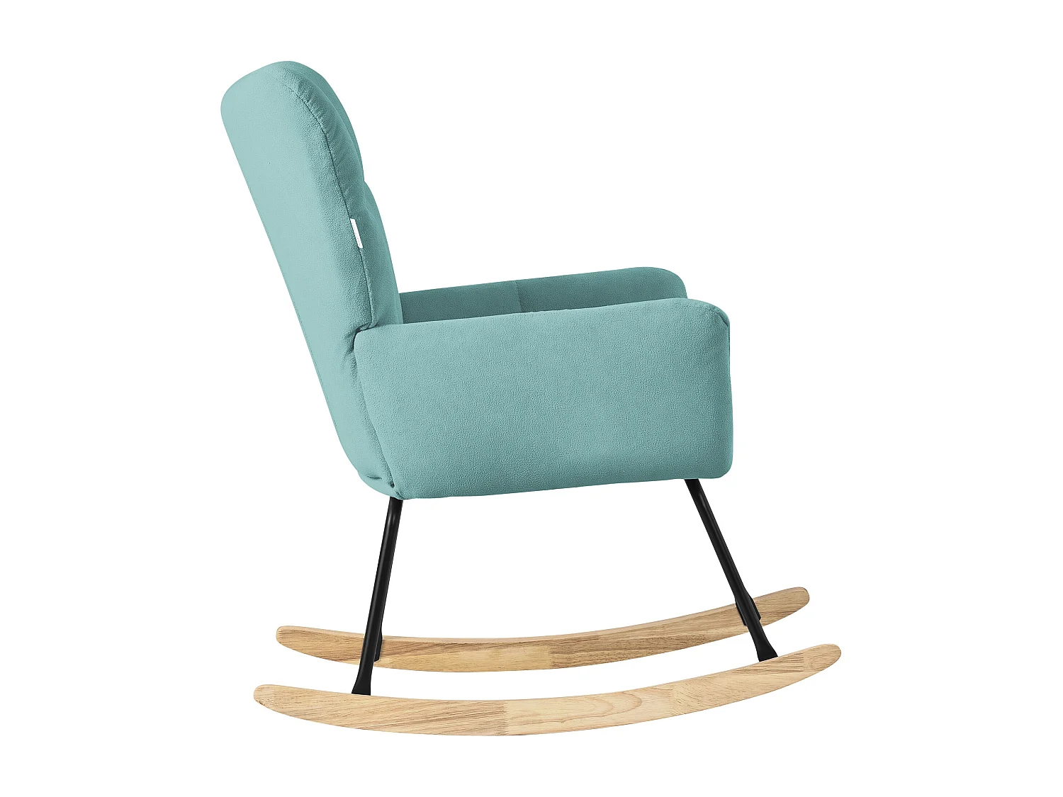 ML-Design Sedia a dondolo salvia, con rivestimento in spugna, struttura in acciaio, reclinabile