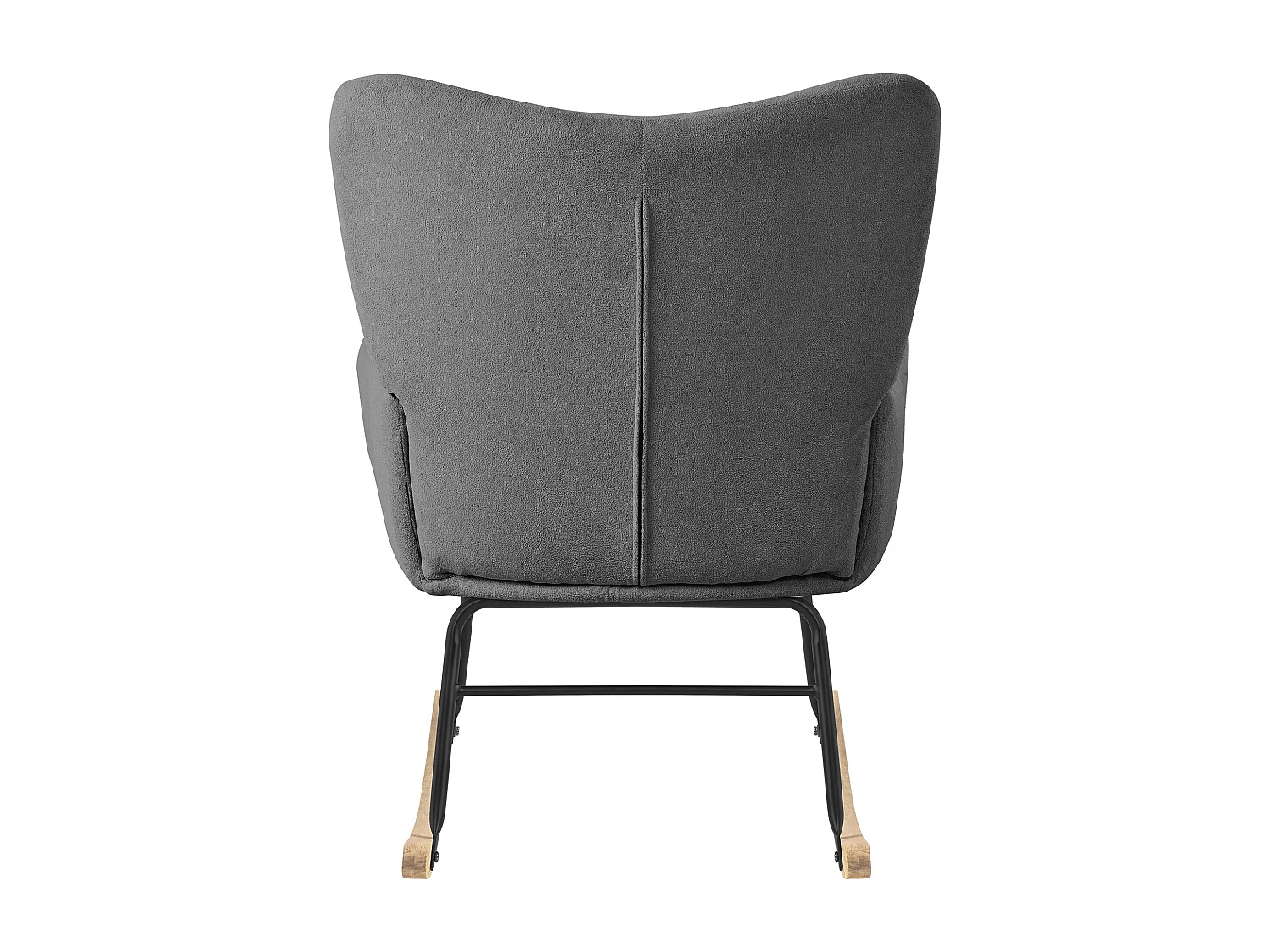 ML-Design Sedia a dondolo grigio scuro, con rivestimento in spugna, struttura in acciaio