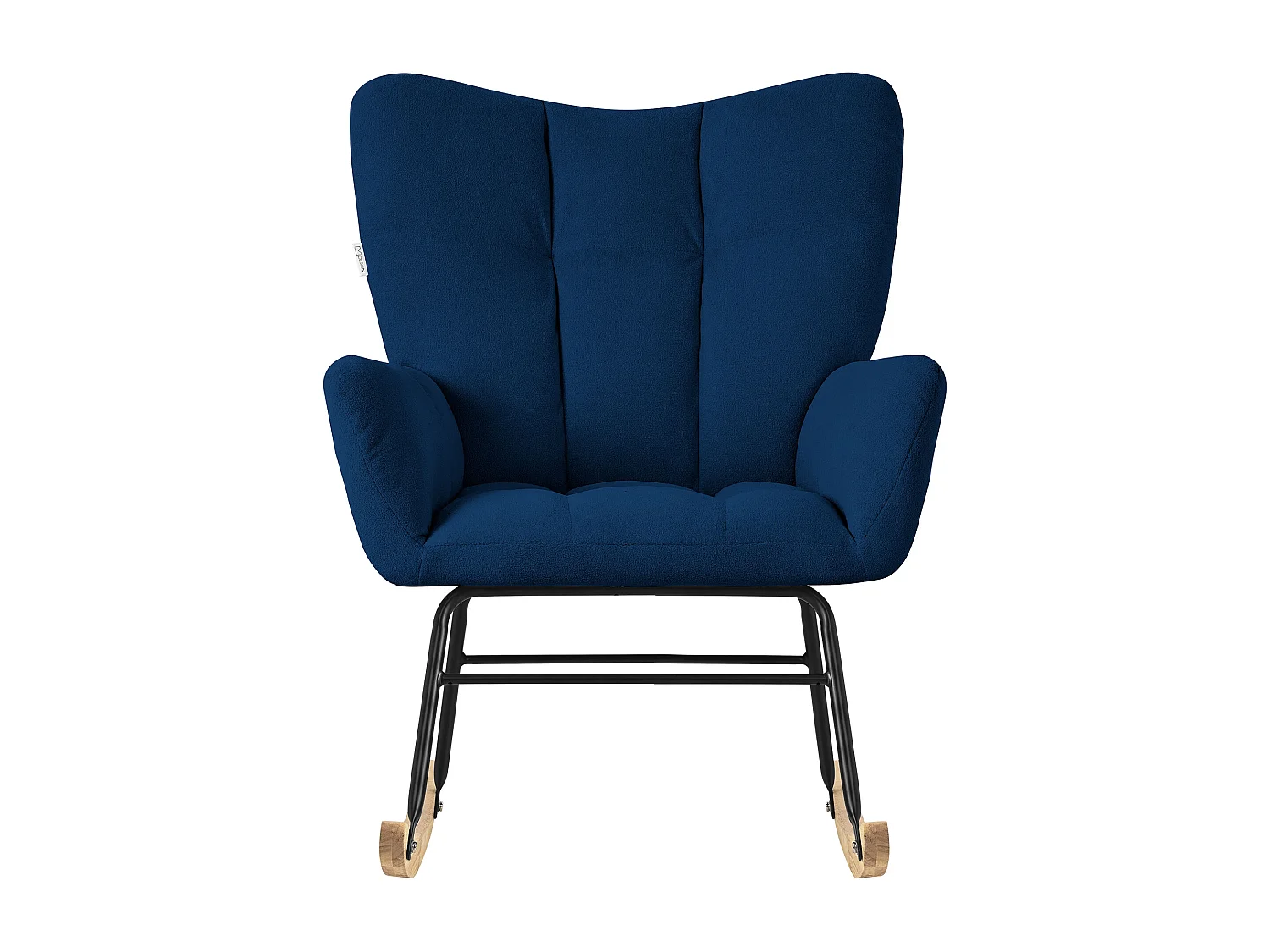 ML-Design Sedia a dondolo blu scuro, con rivestimento in spugna, struttura in acciaio