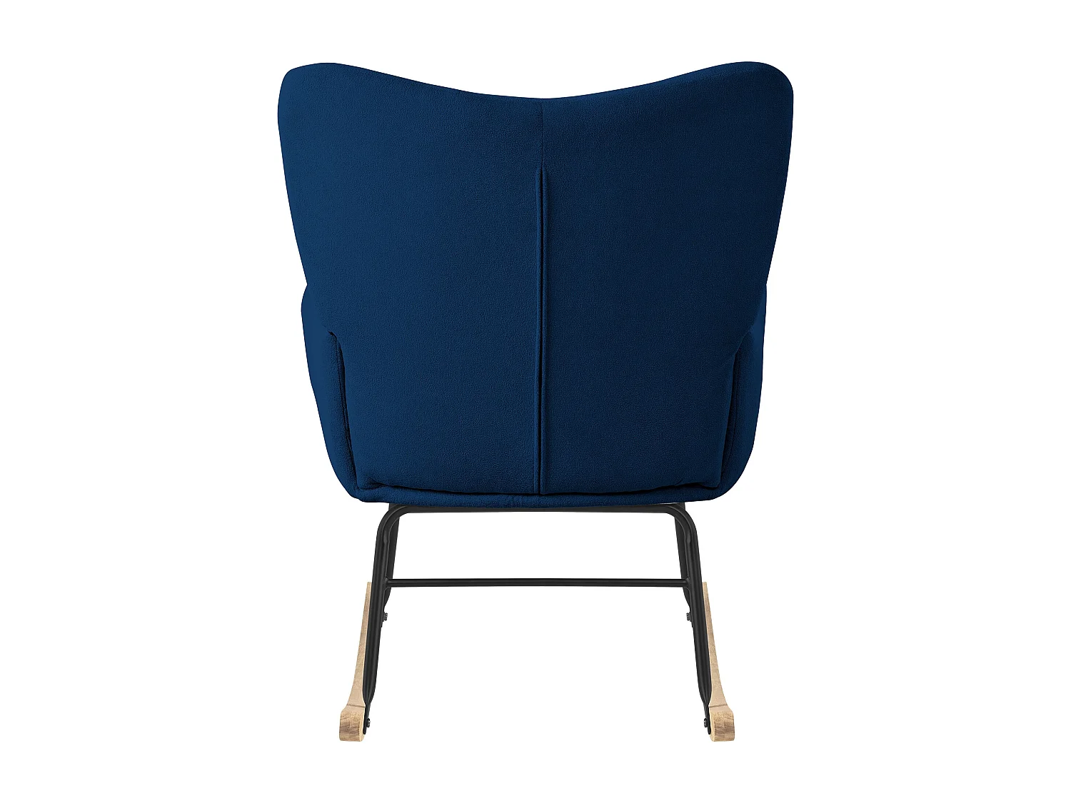 ML-Design Sedia a dondolo blu scuro, con rivestimento in spugna, struttura in acciaio