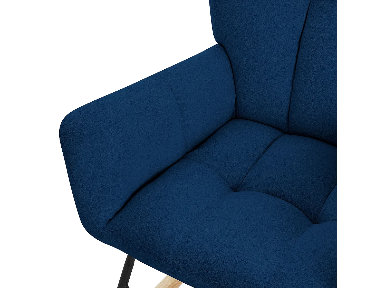 ML-Design Sedia a dondolo blu scuro, con rivestimento in spugna, struttura in acciaio