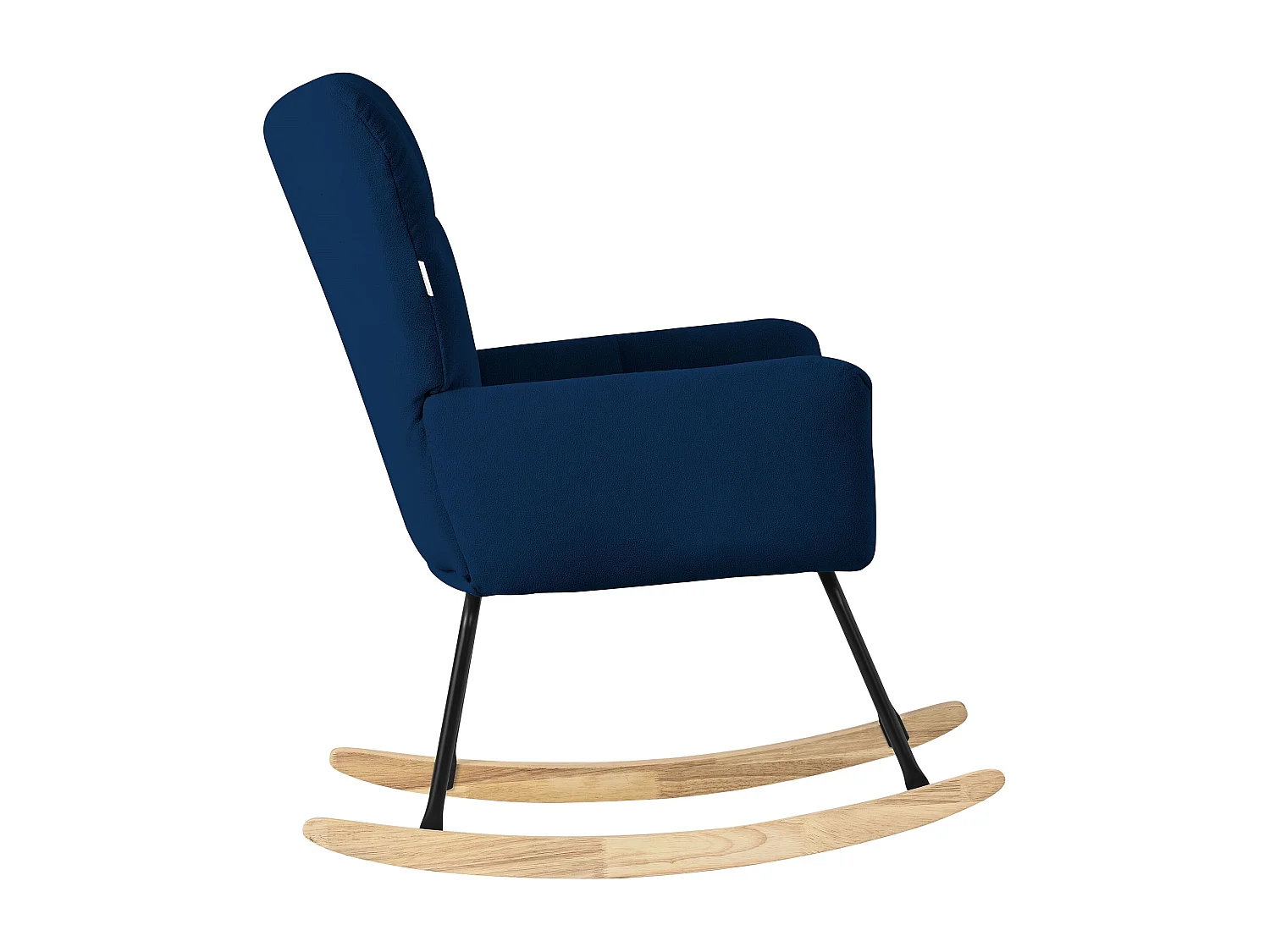 ML-Design Fauteuil à Bascule Bleu Foncé, avec Housse en Tissu Éponge, Structure en Acier