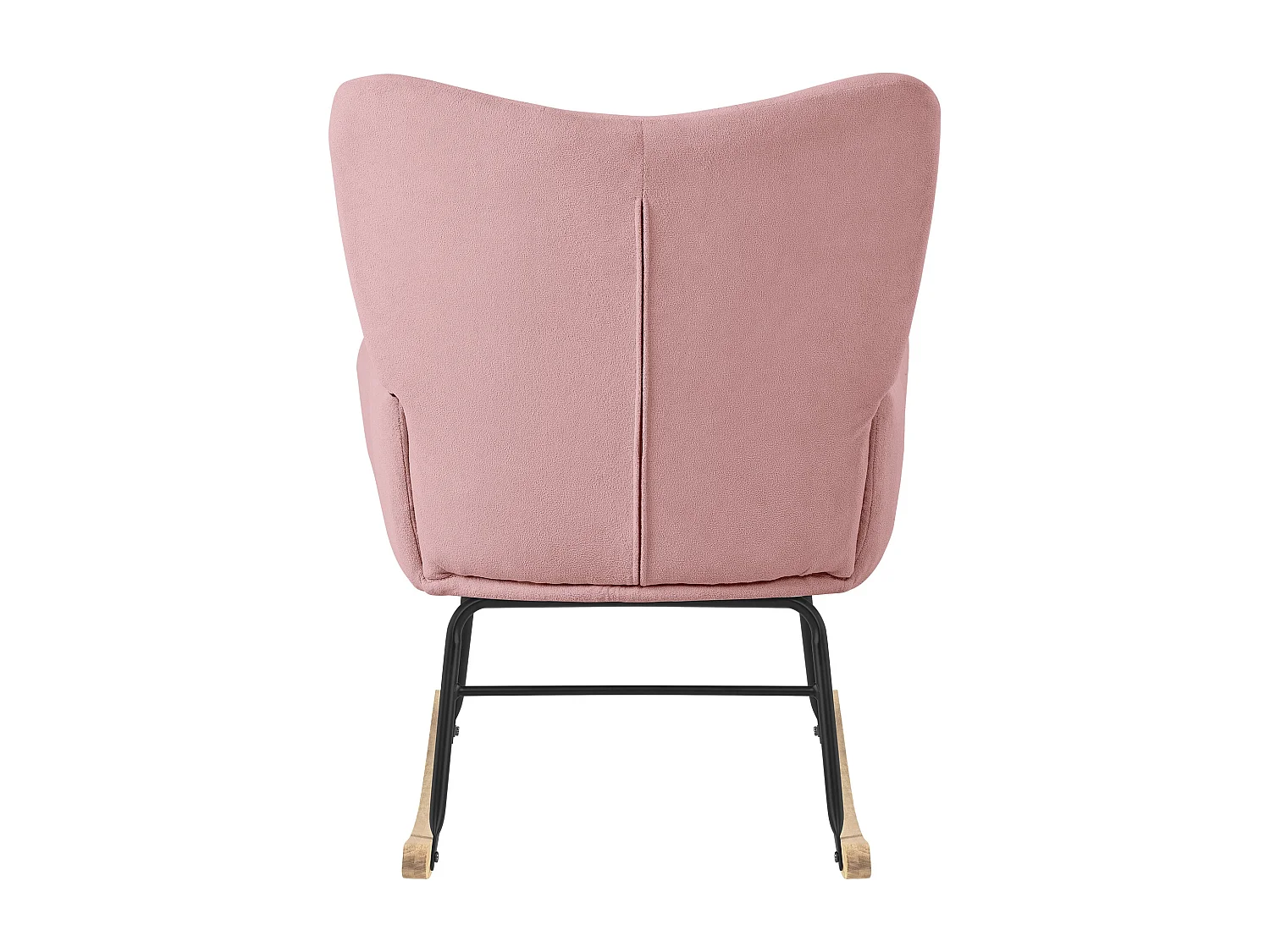 ML-Design Fauteuil à Bascule Rose, avec Housse en Tissu Éponge, Structure en Acier à Coucher