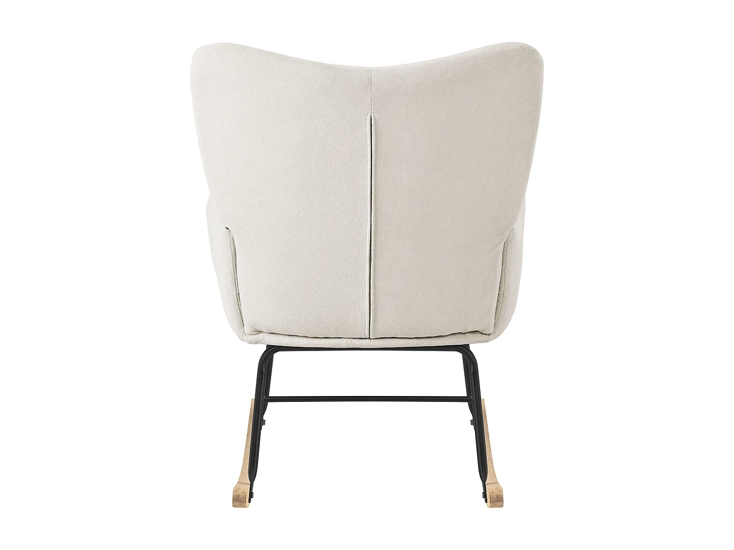 ML-Design Mecedora Beige, con Funda de Tejido, Estructura de Acero para Dormir