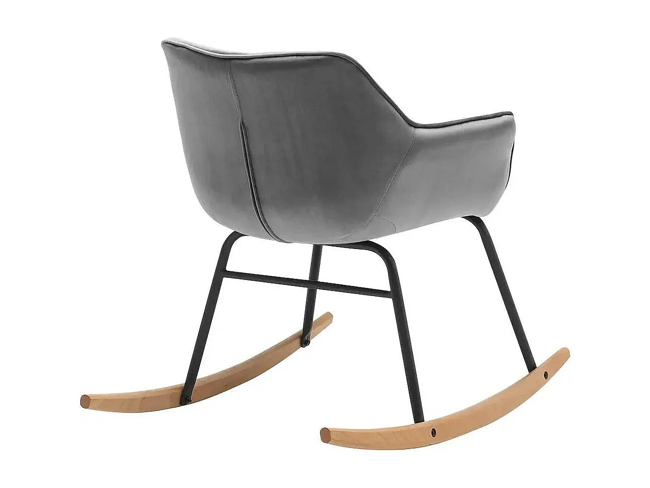 Fauteuil à bascule chaise métal marron 63 x 80 x 73 cm FAB09008