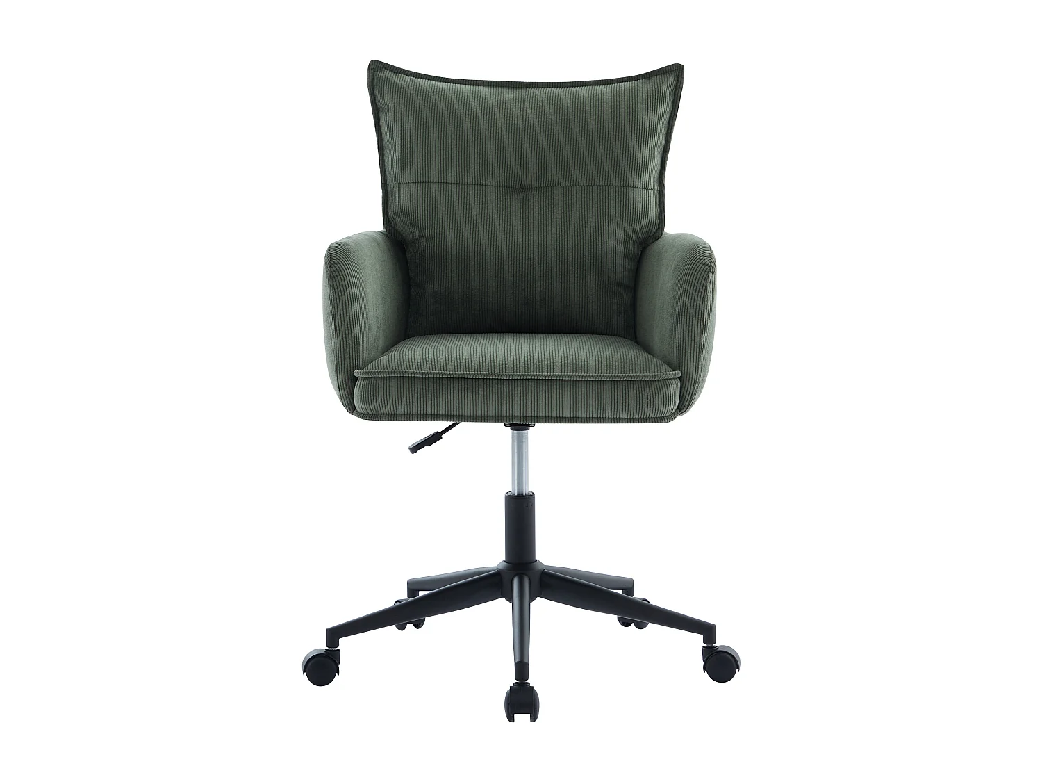 Chaise de bureau - Velours côtelé - Vert et noir - Hauteur réglable - BATARU de Pascal Morabito