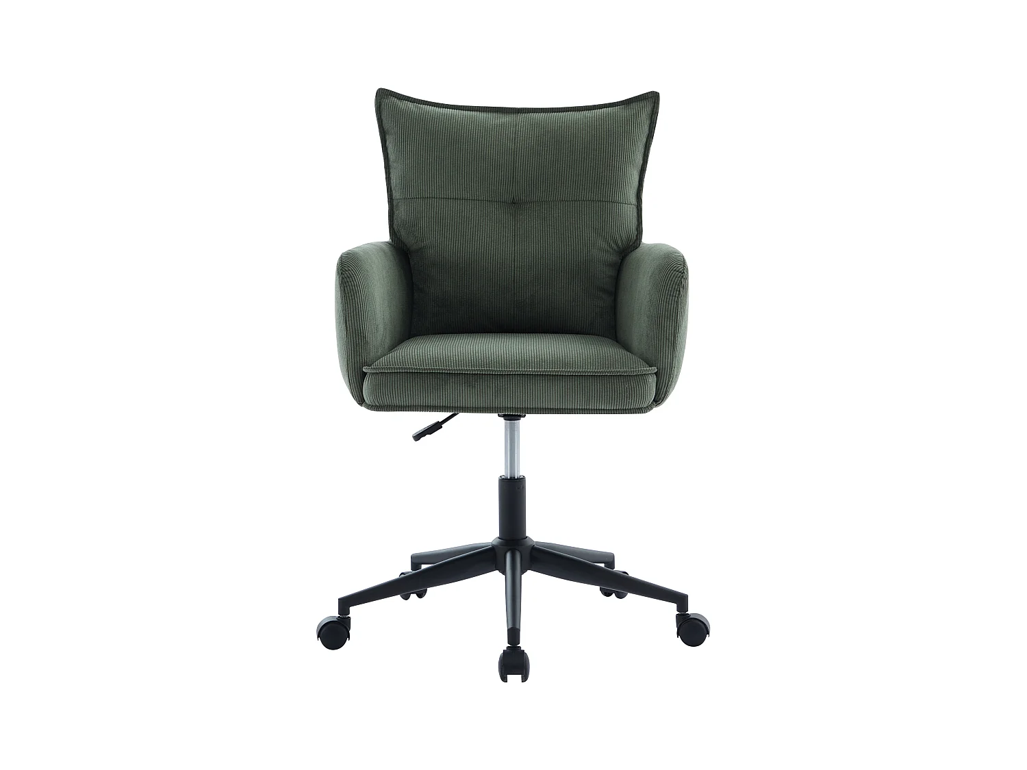 Krzesło biurowe - Sztruks - Zielono-czarne - Regulacja wysokości - BATARU od Pascal Morabito