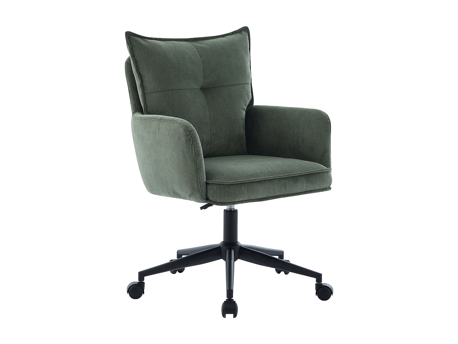 Kontorsstol - Manchestersammet - Grön och svart - Reglerbar höjd - BATARU av Pascal Morabito