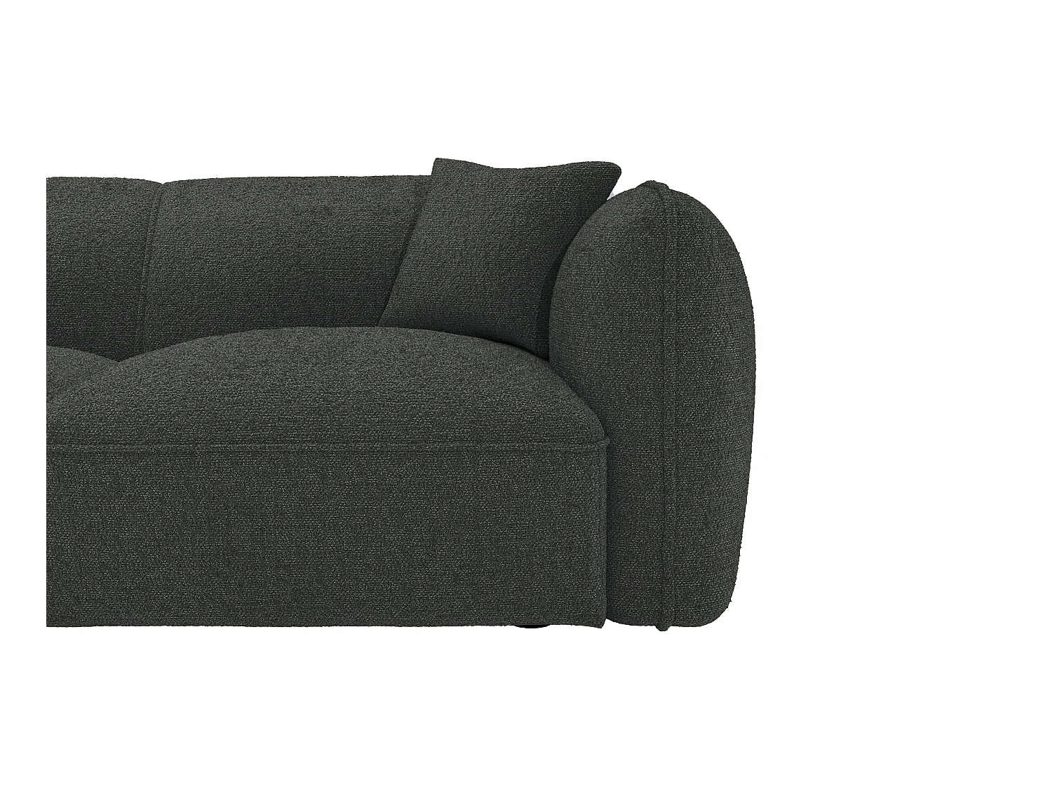 Canapé d'angle gauche en tissu chenille vert CAMILIO de Maison Céphy