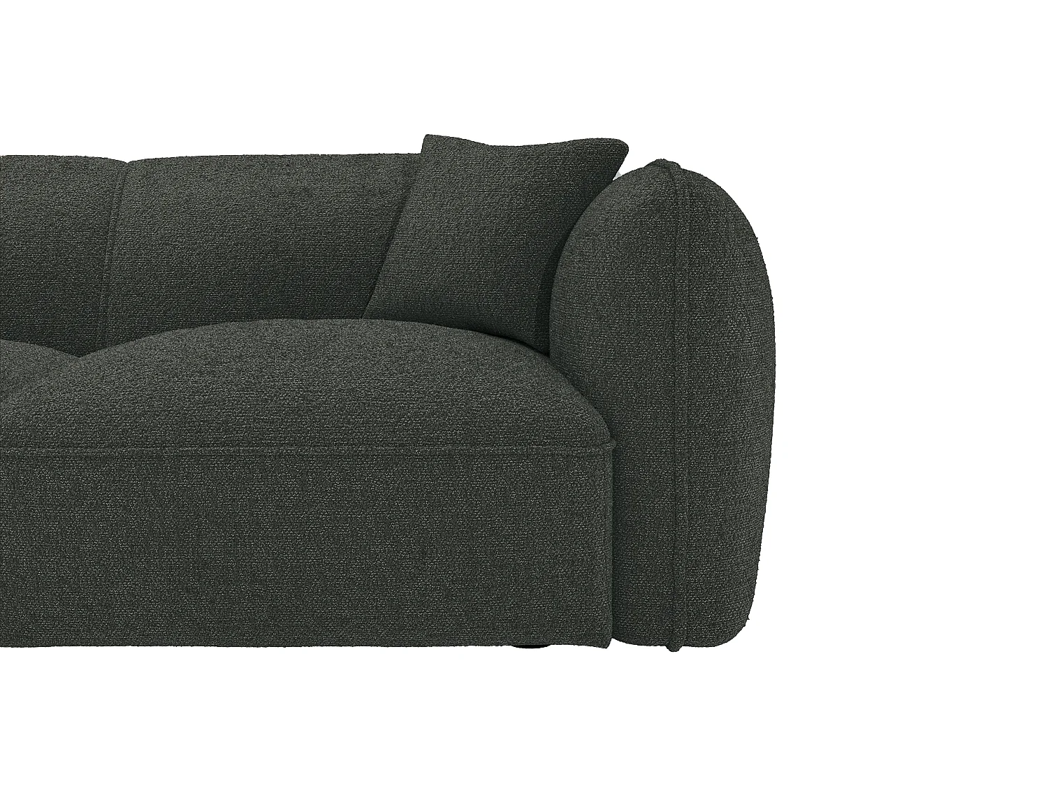 Canapé d'angle gauche en tissu chenille vert CAMILIO de Maison Céphy