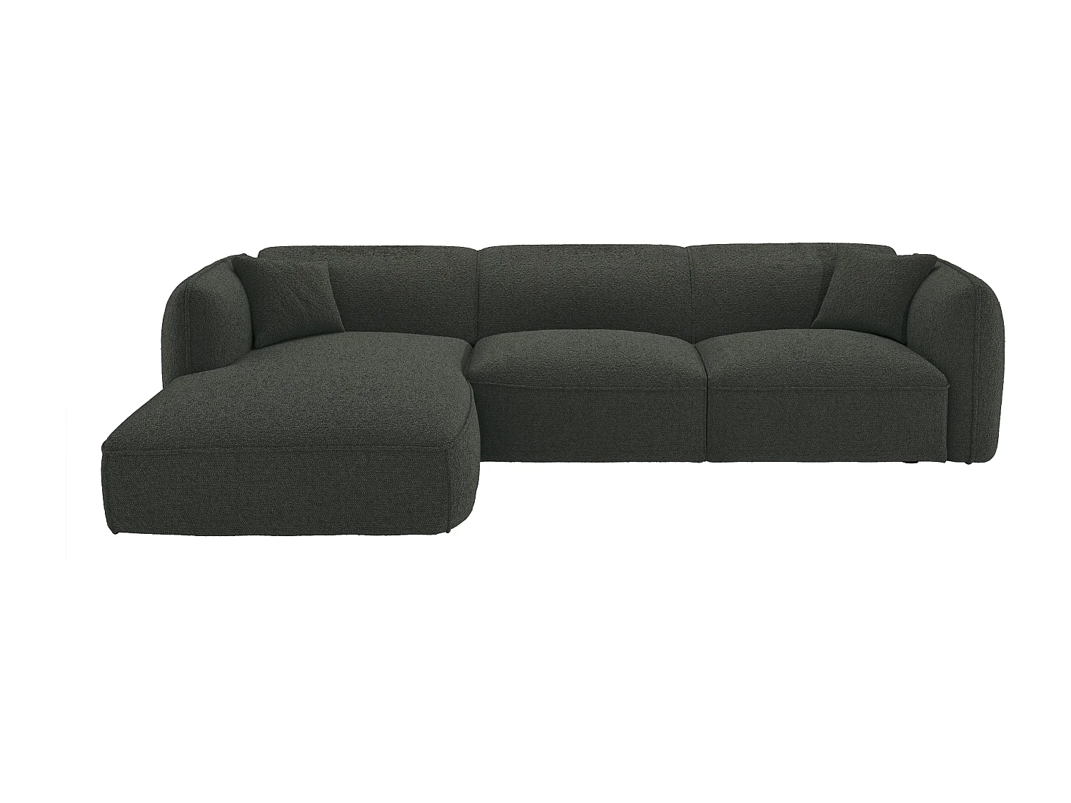 Kanapa narożna lewostronna z zieloną tapicerką - CAMILIO marki Maison Céphy