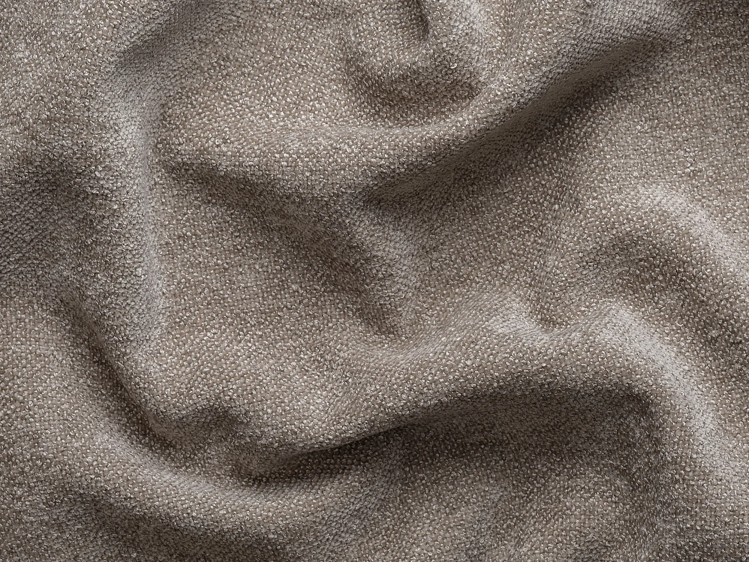 Canapé d'angle gauche en tissu chenille taupe CAMILIO de Maison Céphy