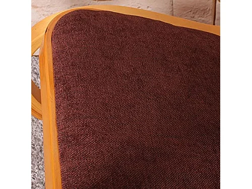 Fauteuil à bascule rocking bois marron 55 x 96 x 90 cm FAB040006