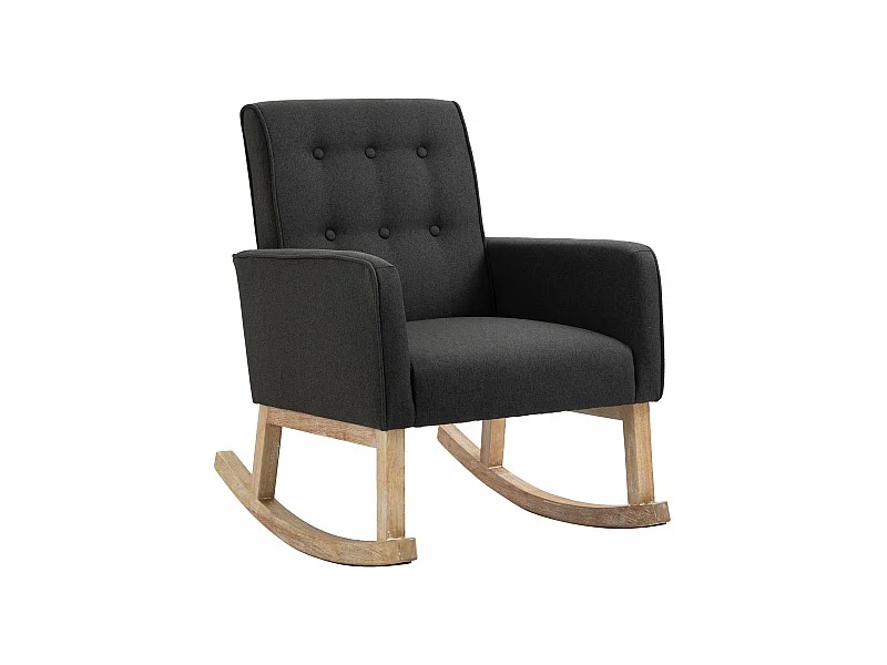 Fauteuil à bascule rocking bois marron 63 x 77 x 90 cm FAL101543