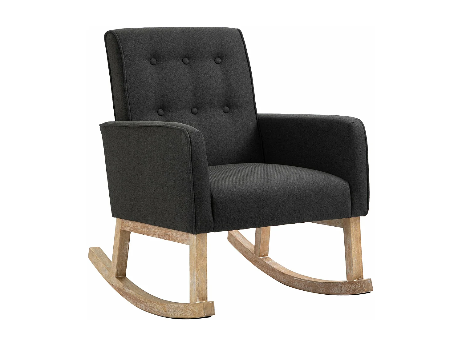 Fauteuil à bascule rocking bois marron 63 x 77 x 90 cm FAL101543